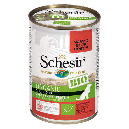 Schesir Bio Влажный корм для взрослых собак всех пород (с говядиной), 400 гр - фото 1