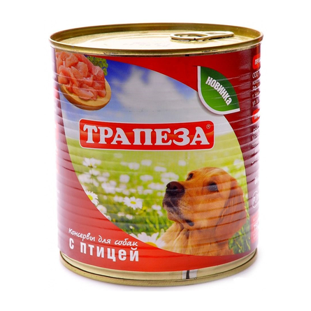 Трапеза Паштет для взрослых собак всех пород (с мясом птицы), 750 гр - фото 1