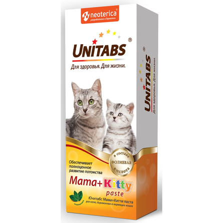 Unitabs Mama+Kitty Витаминно-минеральный комплекс для котят, беременных и кормящих кошек, 120 мл
