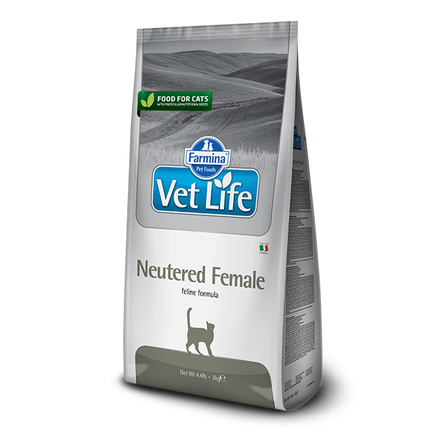 Farmina Vet Life Neutered Female сухой лечебный корм для стерилизованных кошек, 400 гр - фото 1