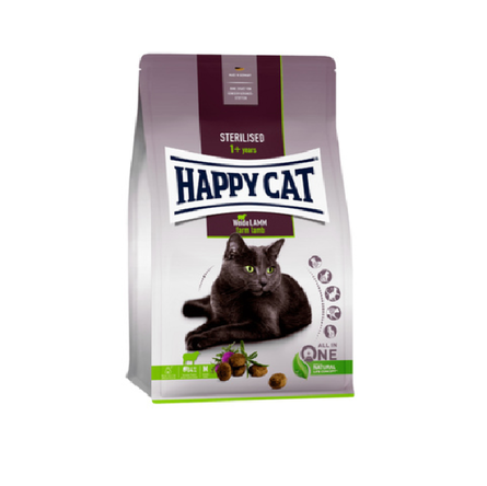 Happy Cat Сухой корм для кастрированных котов и стерилизованных кошек с пастбищным ягненком, 10 кг - фото 1