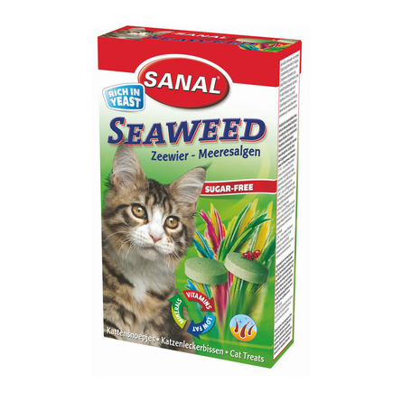 Sanal Seaweed Кормовая добавка для кошек (с морскими водорослями), 100 таблеток – интернет-магазин Ле’Муррр
