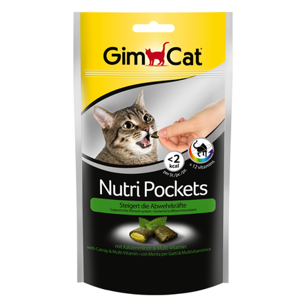 Gimcat Nutri Pockets Подушечки для взрослых кошек (с кошачьей мятой и витаминами) – интернет-магазин Ле’Муррр