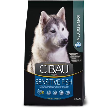 Farmina CIBAU MEDIUM/MAXI сухой корм сенситив для собак средних и крупных пород (рыба), 2,5 кг