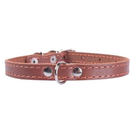 Collar Ошейник для собак одинарный, ширина 1,2 см, длина 24-32 см, коричневый – интернет-магазин Ле’Муррр