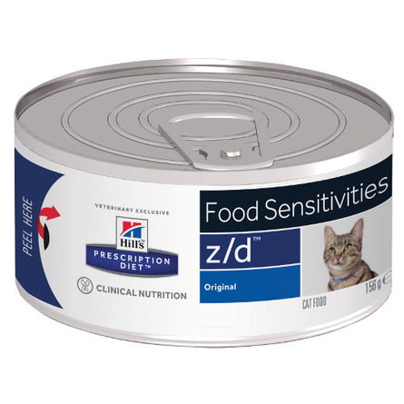 Hill's Prescription Diet z/d Food Sensitivities Влажный лечебный корм для кошек при заболеваниях кожи, 156 гр - фото 1
