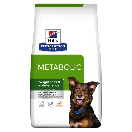 Hill's Prescription Diet Metabolic Weight Management Сухой лечебный корм для взрослых собак для контроля избыточного веса (с курицей), 4 кг - фото 1