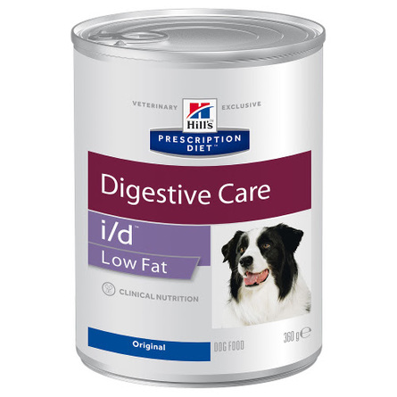 Hill's Prescription Diet i/d Low Fat Digestive Care Влажный лечебный корм с пониженным содержанием жиров для собак при заболеваниях ЖКТ, 360 гр - фото 1