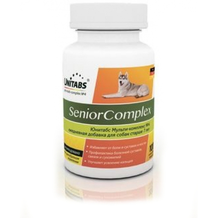 UNITABS Senior Complex Комплекс витаминов для пожилых собак, 100 таблеток, 200 гр - фото 1