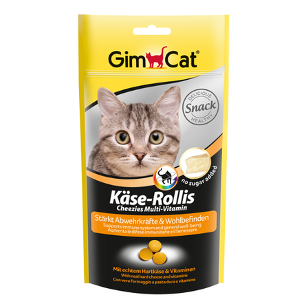 Gimcat Kase-Rollis Витаминизированное лакомство для взрослых кошек (с сыром) – интернет-магазин Ле’Муррр