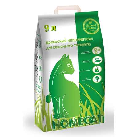 Купить Homecat Наполнитель из мелких древесных гранул для кошек (без добавок), 3 кг за 153.00 ₽