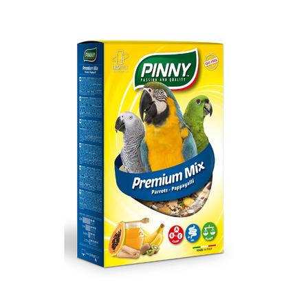 PINNY PM Полнорационный корм для средних и крупных попугаев с фруктами, бисквитом и витаминами, 0,7 кг - фото 1