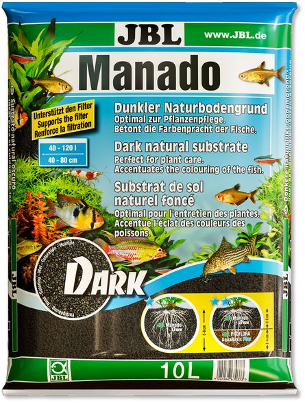 JBL Manado DARK Темный натуральный субстрат для аквариумов, 2,5 кг - фото 1