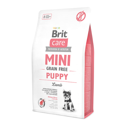Brit Care Mini Grain Free Puppy Сухой беззерновой корм для щенков мини-пород (с ягненком), 2 кг - фото 1