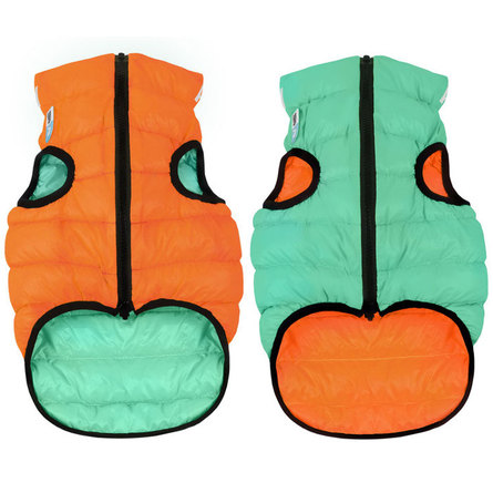 Collar AiryVest Lumi Куртка двухсторонняя светящаяся для собак, салатово-оранжевая – интернет-магазин Ле’Муррр