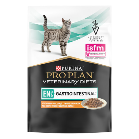 Влажный корм для кошек диетический PRO PLAN® VETERINARY DIETS EN ST/OX Gastrointestinal при расстройствах пищеварения, с курицей, 85 гр 