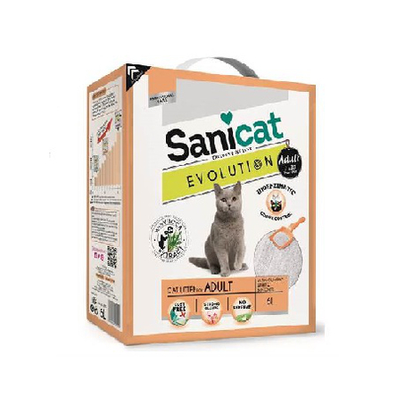 SaniCat Evolution Adult Комкующийся глиняный наполнитель для кошек – интернет-магазин Ле’Муррр