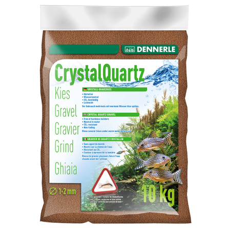 Dennerle Crystal Quartz Gravel Грунт аквариумный, светло-коричневый, фракция 1-2 мм, 10 кг