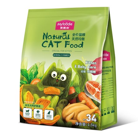 MYFOODIE Natural KITTEN Food GF Сухой корм для котят, курица и лосось – интернет-магазин Ле’Муррр