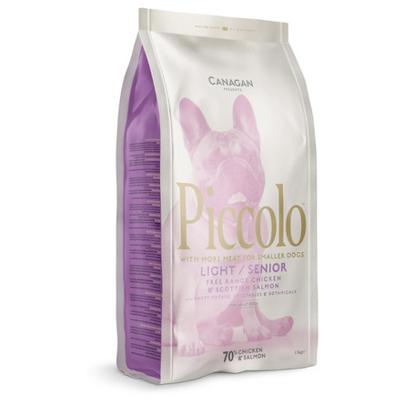 Piccolo Grain Free Senior/Light Беззерновой сухой корм для пожилых и полных собак мелких пород (с цыплёнком), 750 гр - фото 1