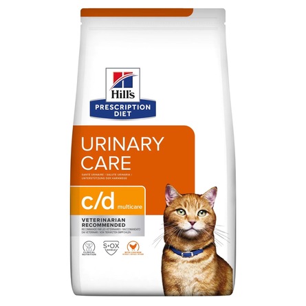 Hill's Prescription Diet c/d Multicare Urinary Care Сухой лечебный корм для кошек при заболеваниях мочевыводящих путей (с курицей), 1,5 кг - фото 1