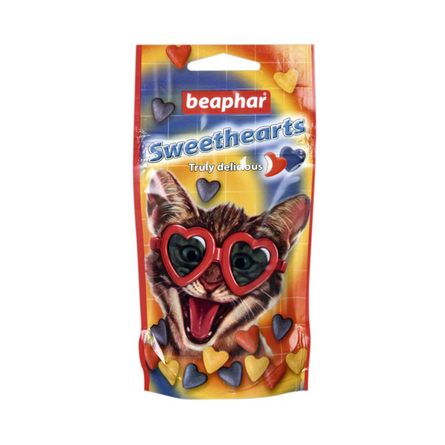 Beaphar Sweet Hearts Витаминизированное лакомство в виде сердечек для взрослых кошек, 150 шт - фото 1