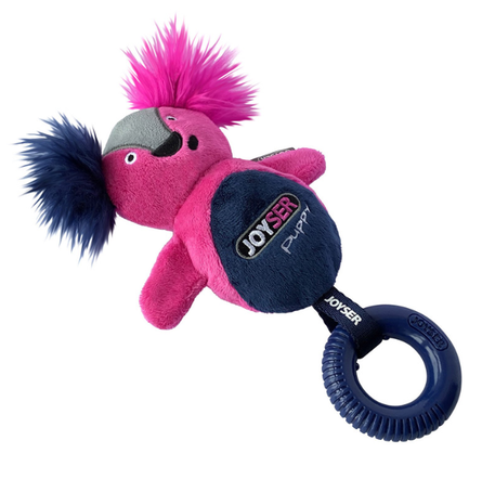 JOYSER Puppy Игрушка для собак Белка с резиновым кольцом и пищалкой, размер S/M, розовая, 21 см – интернет-магазин Ле’Муррр
