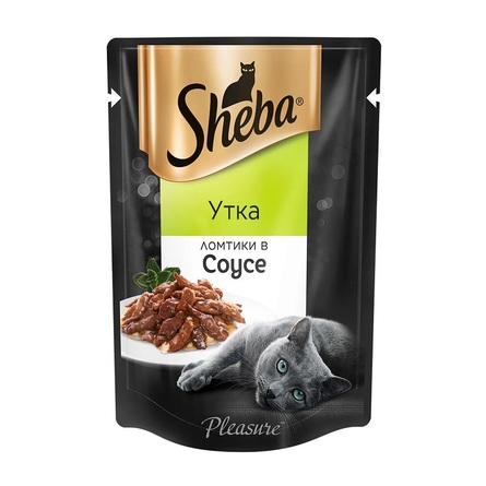 Sheba Pleasure влажный корм для кошек (ломтики в соусе утка) – интернет-магазин Ле’Муррр