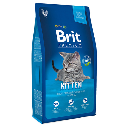 Brit Premium Cat Kitten Сухой корм для котят (с курицей в лососевом соусе), 8 кг - фото 1