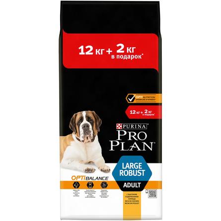 Сухой корм Pro Plan® для взрослых собак крупных пород с мощным телосложением, с высоким содержанием курицы, Пакет, 14 кг, 14 кг - фото 1