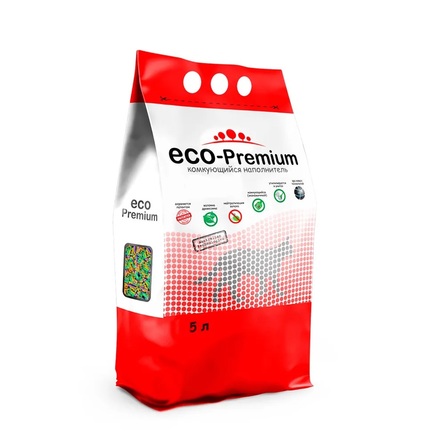 ECO Premium Древесный комкующийся наполнитель, тутти-фрутти ягоды, 1,9 кг - фото 1
