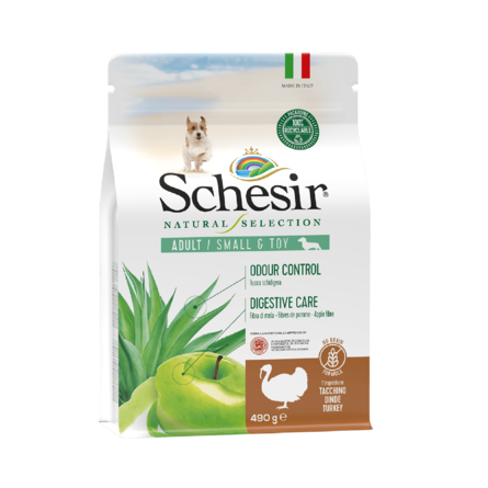 SCHESIR NS Grain-Free Сухой корм для собак мелких и декоративных пород (индейка), 490 гр - фото 1