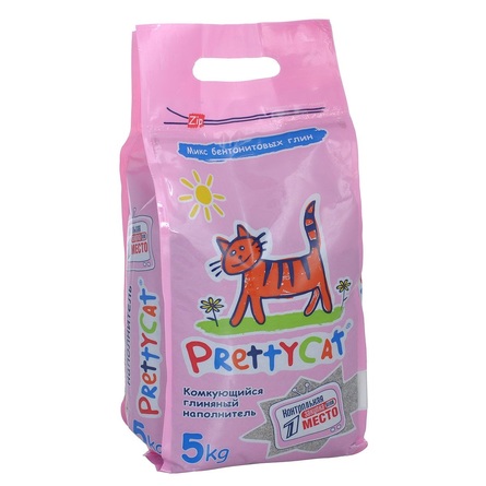 Купить PrettyCat Euro Mix Комкующийся глиняный наполнитель для кошек, 5 кг за 384.00 ₽