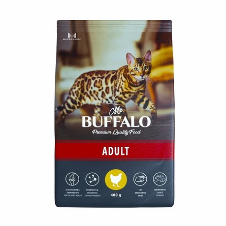 Mr.Buffalo ADULT Сухой корм для кошек, курица – интернет-магазин Ле’Муррр