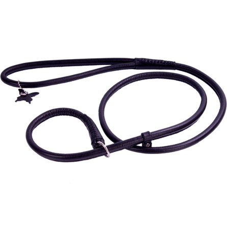 Collar Glamour Поводок-удавка круглый для собак, ширина 6 мм, длина 135 см, черный - фото 1