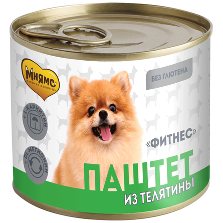 Купить Мнямс ФИТНЕС паштет с телятиной для собак всех пород, 200 гр за 143.00 ₽