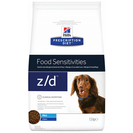 Hill's Prescription Diet z/d Mini Сухой корм для собак при пищевой аллергии, 1,5 кг - фото 1