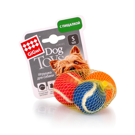 GiGwi Игрушка для собак, три мячика с пищалкой – интернет-магазин Ле’Муррр