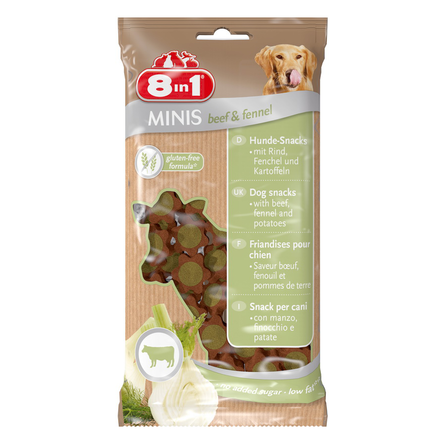 8in1 Minis Beef & Fennel Лакомство для взрослых собак всех пород (с говядиной и фенхелем) – интернет-магазин Ле’Муррр