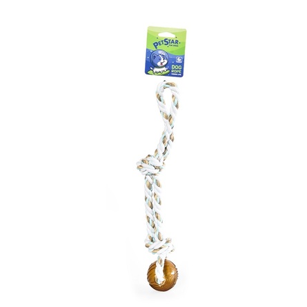 PET STAR Игрушка для собак ГРЕЙФЕР веревочный с мячом – интернет-магазин Ле’Муррр