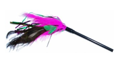 Уют Дразнилка розово-зеленые-черные перья - фото 1