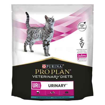 Pro Plan Veterinary Diets UR St Ox Сухой корм для взрослых кошек при болезни нижних отделов мочевыводящих путей, с океанической рыбой, 350 гр - фото 1