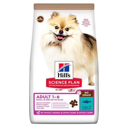 Hill's Science Plan NO GRAIN Сухой беззлаковый корм для взрослых собак мелких пород, 6 кг - фото 1