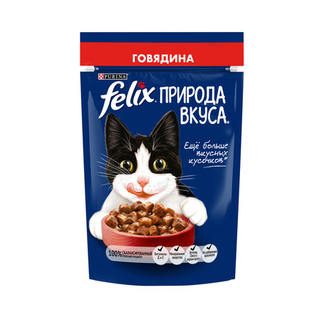 Влажный корм Felix Природа вкуса для взрослых кошек, 75 г - фото 1