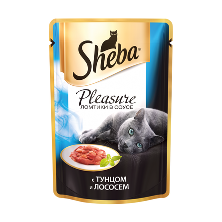 Sheba Pleasure Кусочки паштета в соусе для взрослых кошек (с тунцом и лососем) – интернет-магазин Ле’Муррр
