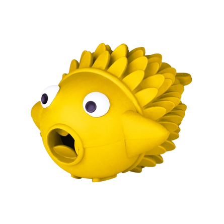 Mr.Kranch Игрушка для собак Рыба-ёрш с ароматом сливок, цвет желтый