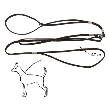 RedPlastic Ринговка с кольцом для собак, ширина 7 мм, черная - фото 1