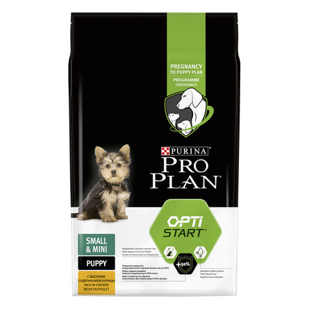 Pro Plan OptiStart Small & Mini Puppy Сухой корм для щенков мелких пород (с курицей и рисом), 7 кг - фото 1