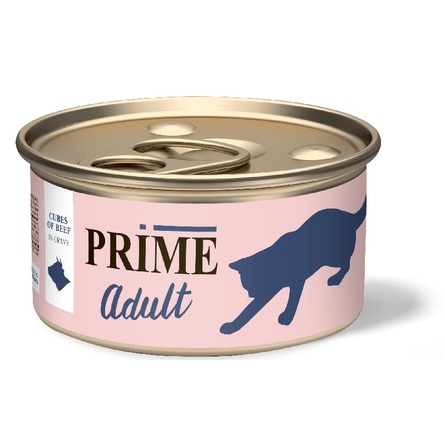 Prime Кусочки из говядины в соусе для кошек , 75 гр - фото 1