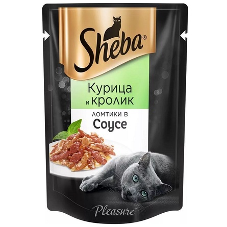 Sheba Pleasure Влажный корм для кошек (ломтики в соусе с курицей), 85 гр - фото 1